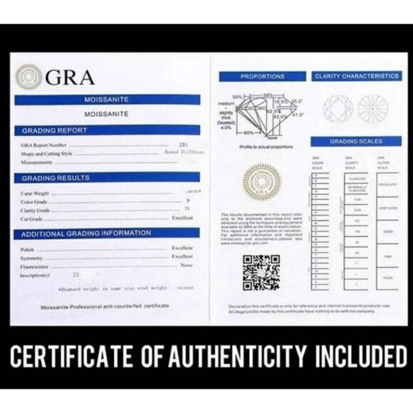 CERTIFIED Genuine Moissanite Diamond 4 Ct. Heart Prong Stud Earrings~18K/.925SS - Picture 11 of 11